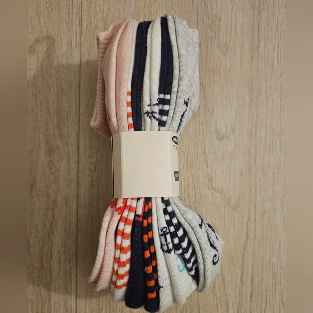Women's Old Navy Nautical Print No-Show Socks 7 Pk - Picture 2 of 8